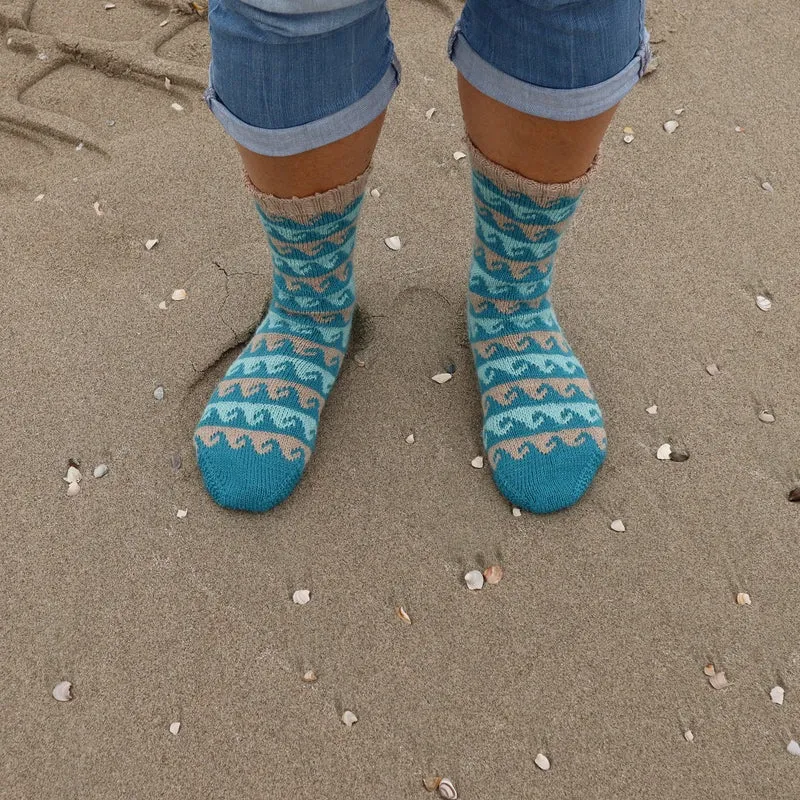 Strickanleitung „Wellenmuster“ für Socken