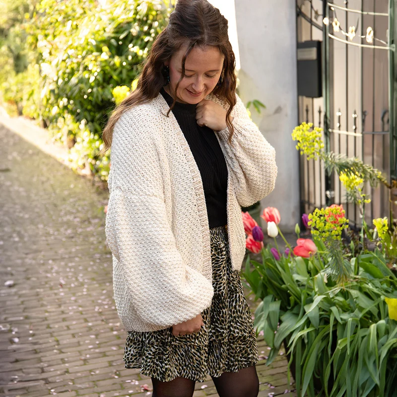 Strickpaket „Happy & Glamour“ – Basic-Jacke