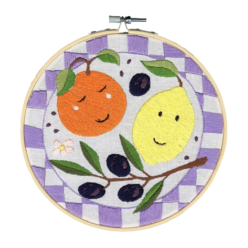 Restyle-Stickpaket „Sommer-Zitrusfrüchte“, 17,8 cm Durchmesser