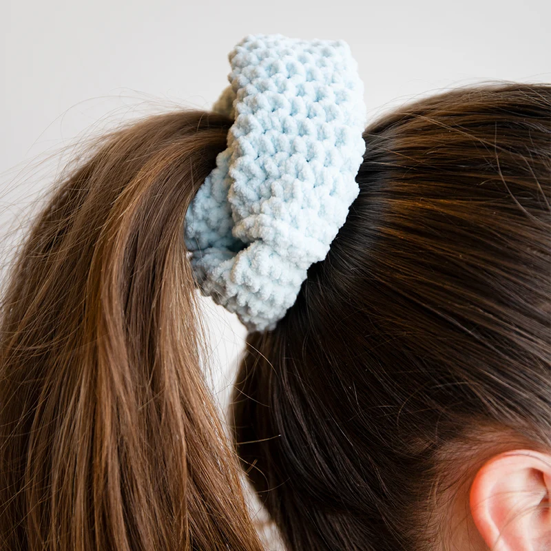 Häkelanleitung für ein Scrunchie aus Chunky Chenille (digital)