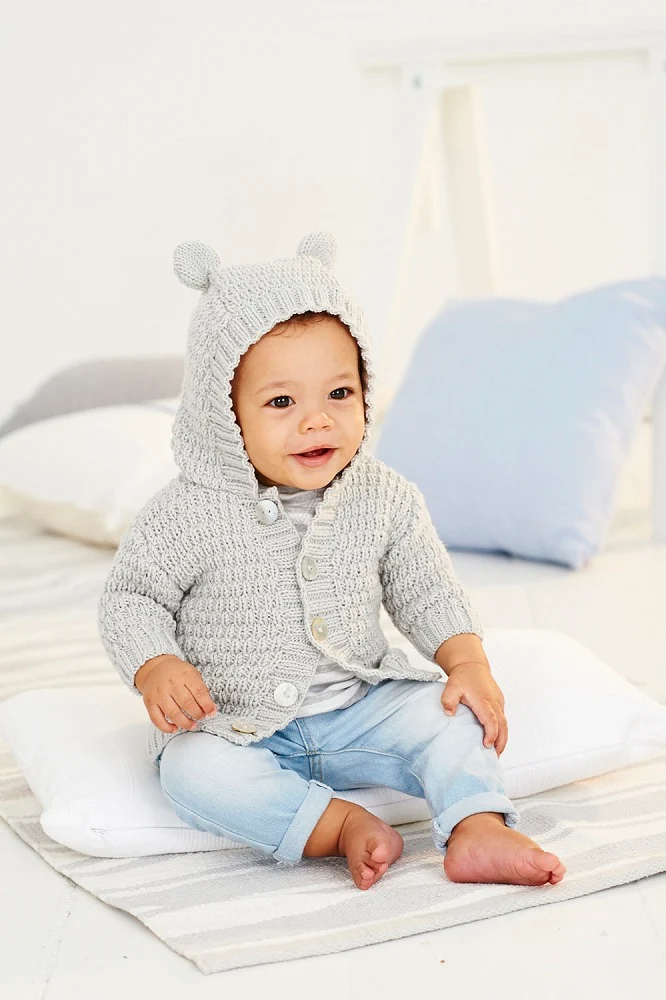 Strickanleitung Stylecraft Bambino DK Nr. 9529 Baby-Kapuzenpullis (digital)
