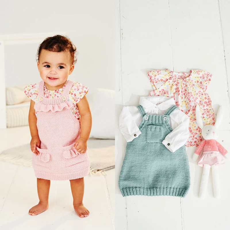 Strickanleitung Stylecraft Bambino DK Nr. 9504 – Baby- und Kleinkind-Strickjacke