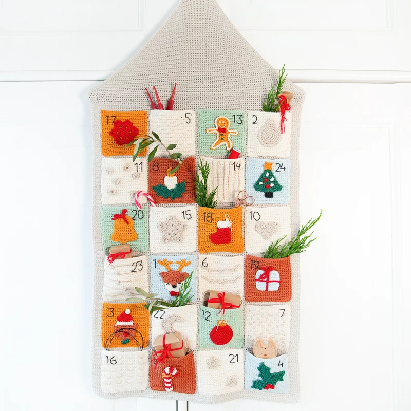 Weihnachts-Advent-Kalender-Garnpaket