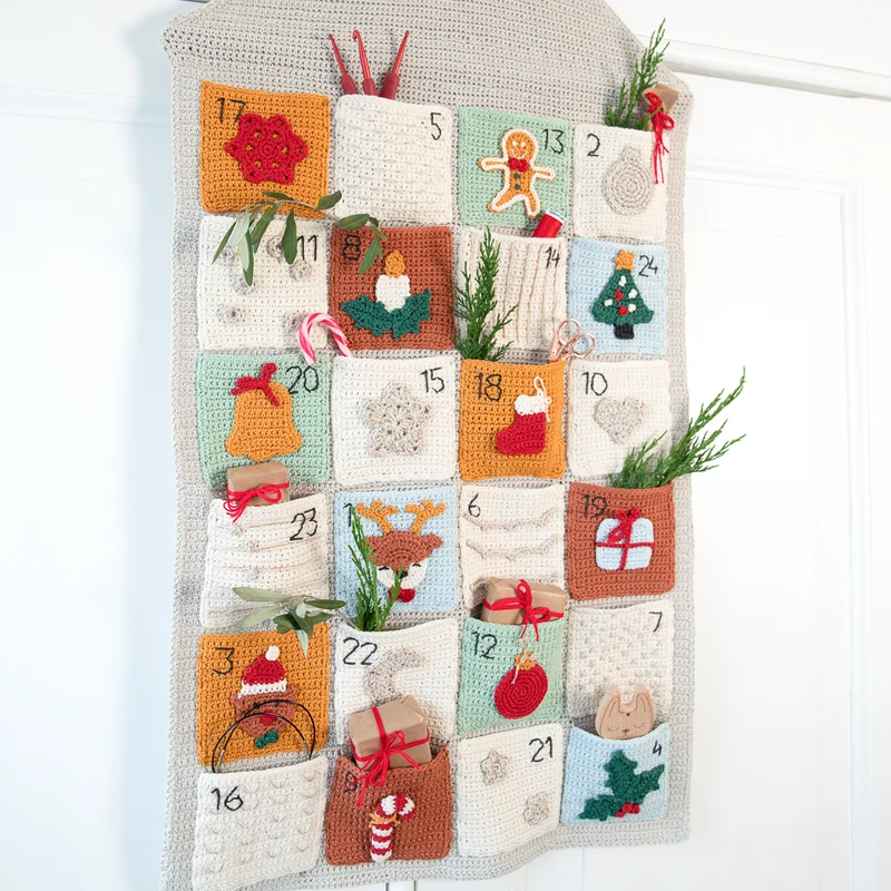 Weihnachts-Advent-Kalender-Garnpaket