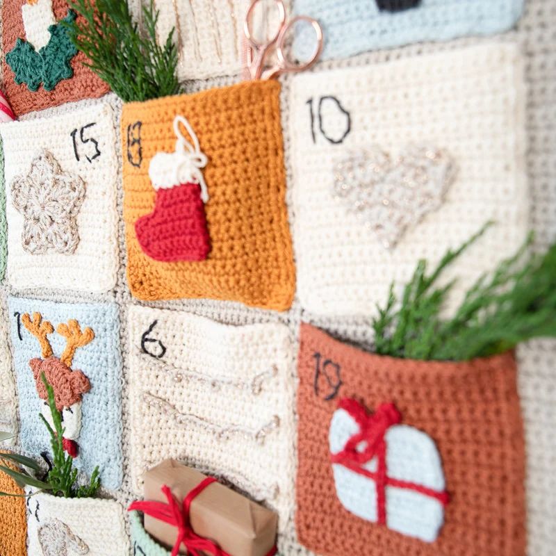 Weihnachts-Advent-Kalender-Garnpaket