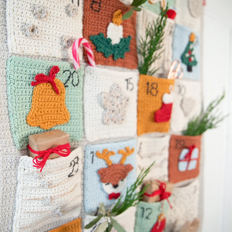 Weihnachts-Advent-Kalender-Garnpaket
