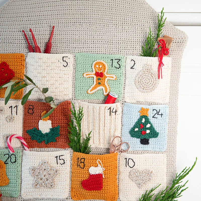 Weihnachts-Advent-Kalender-Garnpaket