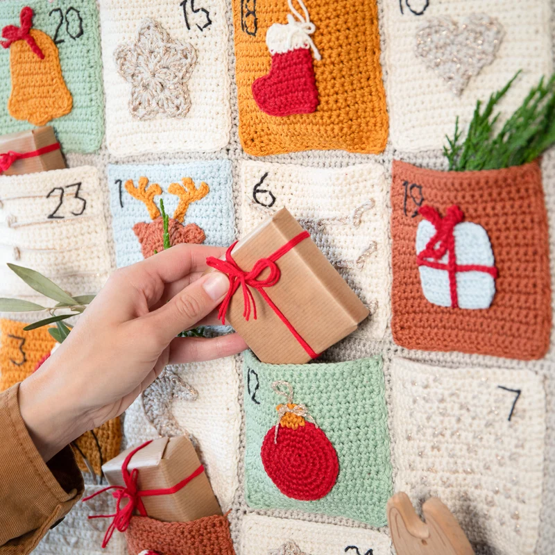 Weihnachts-Advent-Kalender-Garnpaket