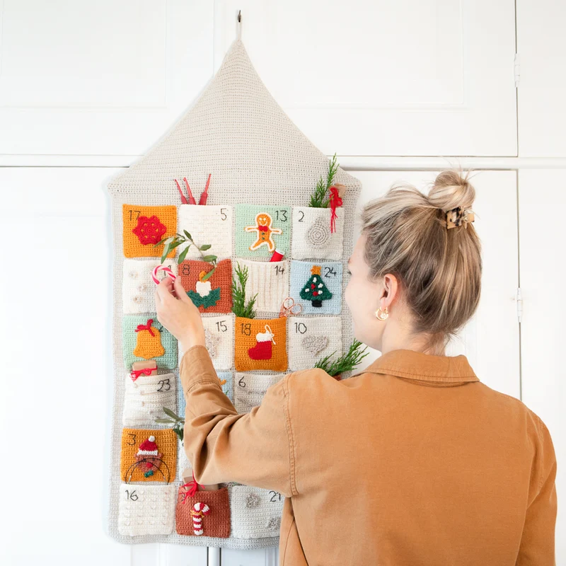 Weihnachts-Advent-Kalender-Garnpaket
