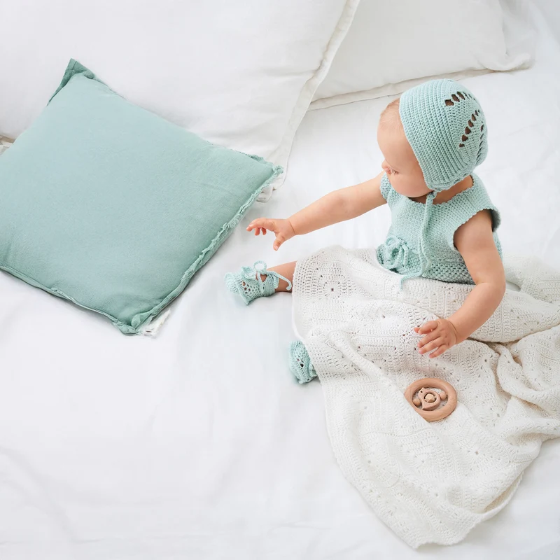 Lana Grossa Ecopuno Granny Squares Babydecke Häkelpaket – Freie Farbwahl