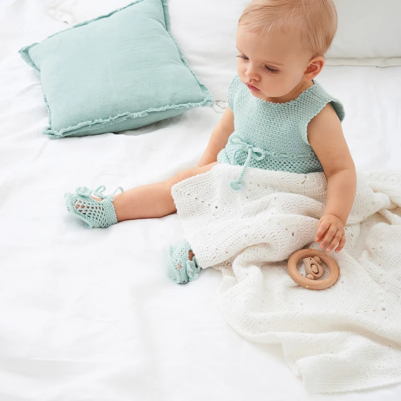 Lana Grossa Ecopuno Granny Squares Babydecke Häkelpaket – Freie Farbwahl