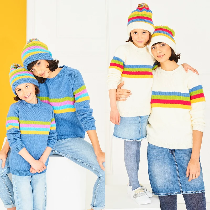 Strickanleitung Stylecraft Special DK Nr. 9762 Pullover und Mützen