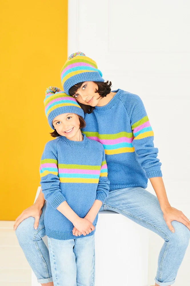 Strickanleitung Stylecraft Special DK Nr. 9762 Pullover und Mützen