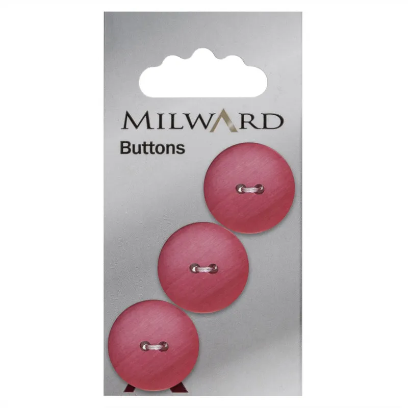 Milward-Knopf rot/rosa matt 20 mm (3 Stück)