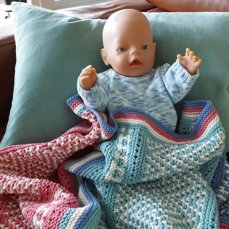 Strickanleitung für eine Babydecke „Mosaik“ (digital)