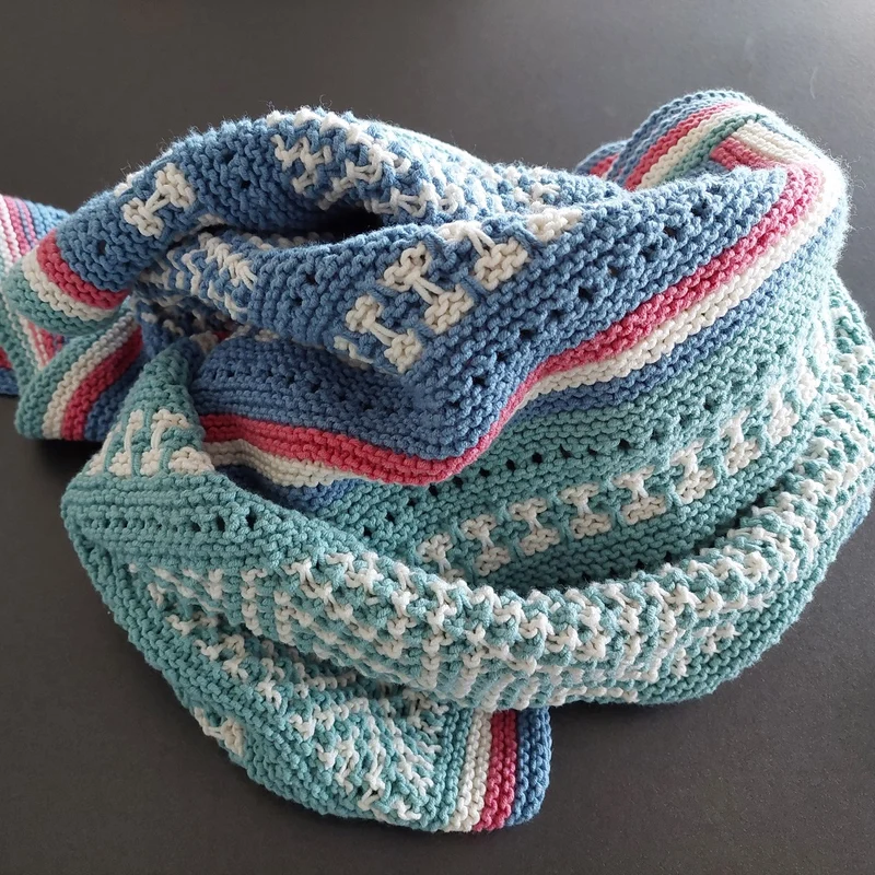 Strickanleitung für eine Babydecke „Mosaik“ (digital)