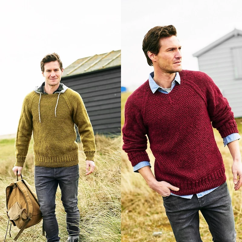 Strickanleitung Stylecraft Highland Heathers Aran Nr. 9877 Herrenpullover (digital)