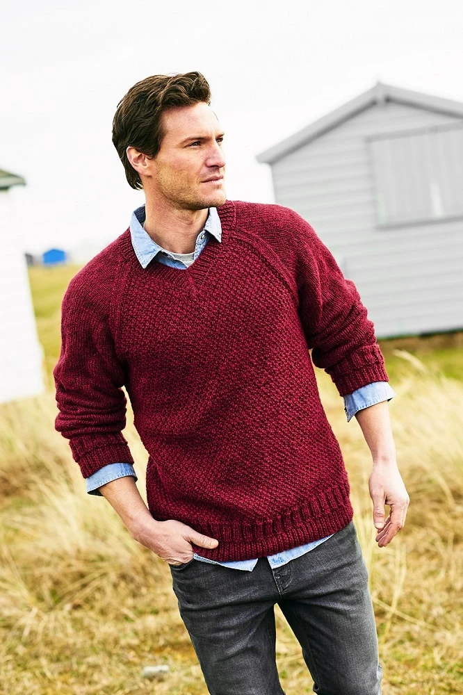 Strickanleitung Stylecraft Highland Heathers Aran Nr. 9877 Herrenpullover (digital)