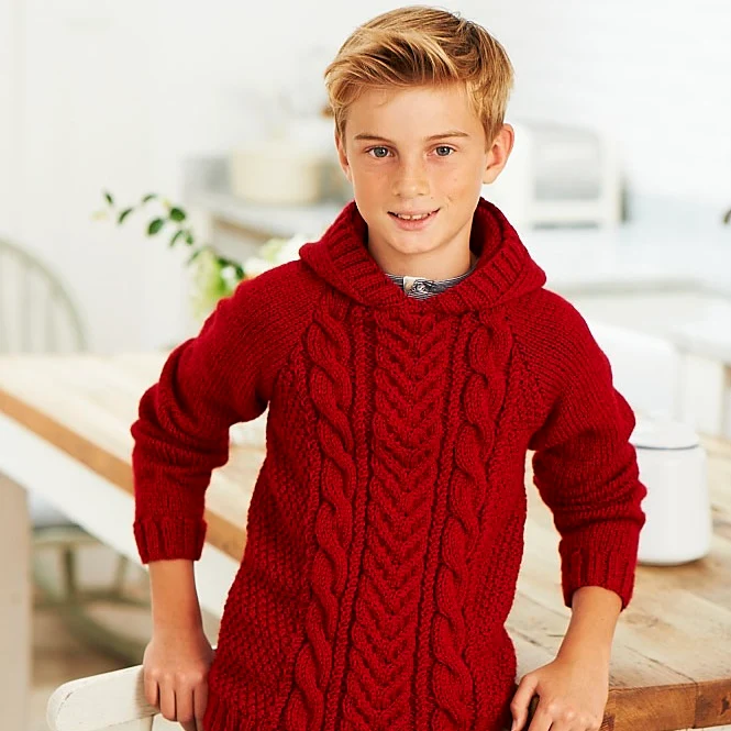 Strickanleitung Stylecraft Aran Nr. 8936 Jungen-Hoodie (digital)