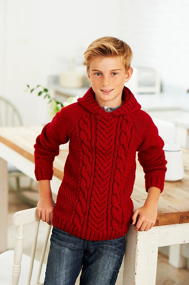 Strickanleitung Stylecraft Aran Nr. 8936 Jungen-Hoodie (digital)