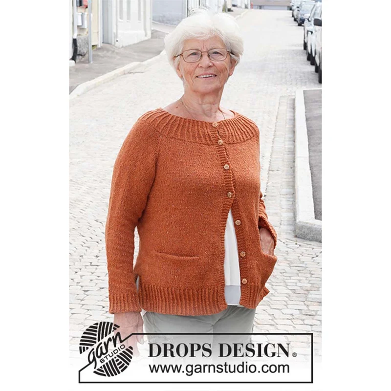 Strickanleitung „DROPS Soft Tweed Jacke“ (digital)
