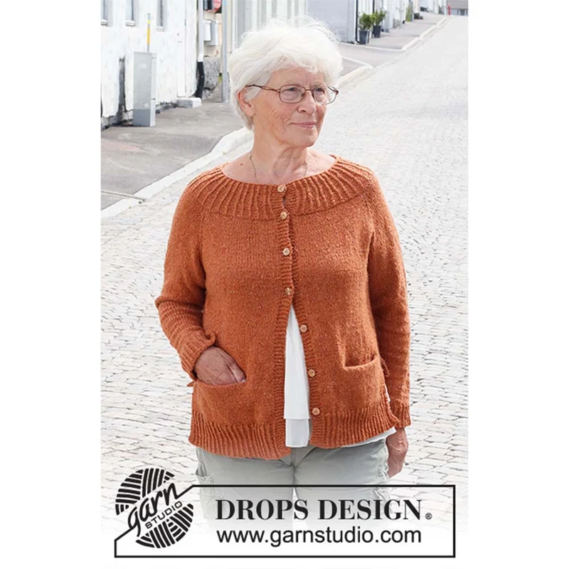 Strickanleitung „DROPS Soft Tweed Jacke“ (digital)