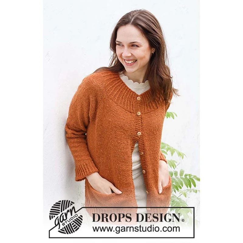 Strickanleitung „DROPS Soft Tweed Jacke“ (digital)