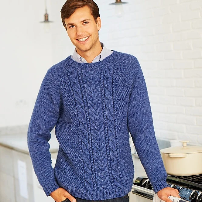 Strickanleitung Stylecraft Aran Nr. 8930 Herrenpullover (digital)