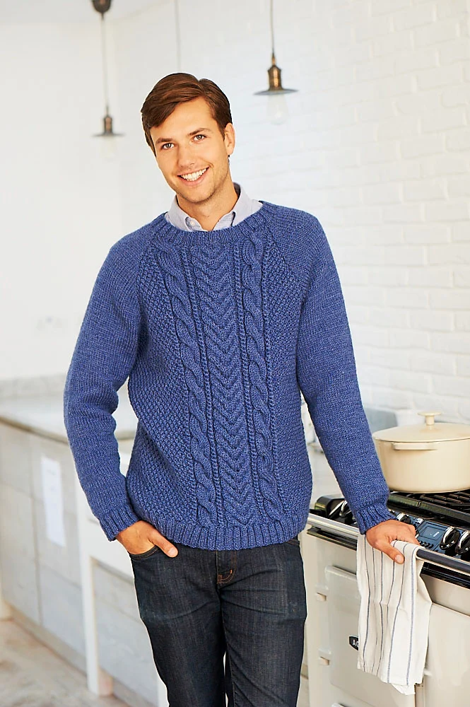 Strickanleitung Stylecraft Aran Nr. 8930 Herrenpullover (digital)