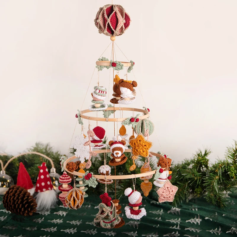 Weihnachtsanhänger-Adventskalender-Häkelpaket