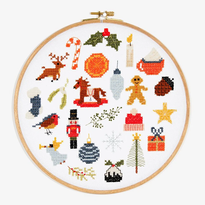 Weihnachts-Adventskalender – Kreuzstich-Stickanleitung (digital)