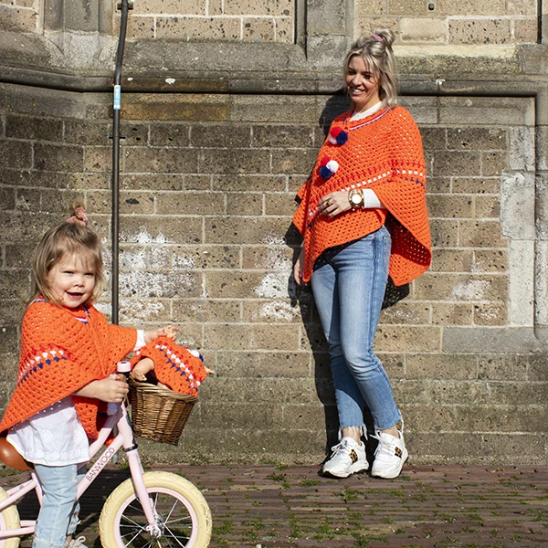 Häkelpaket für einen Babyponcho zum Königstag