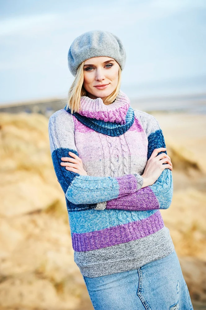 Strickanleitung Stylecraft Batik Swirl DK Nr. 9536: Jacke, Pullover und Rollkragenpullover