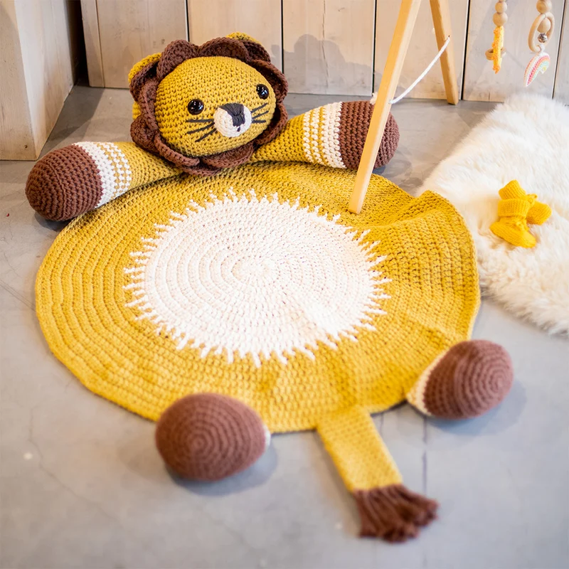 Häkelpaket für eine Kuscheldecke „Löwe“