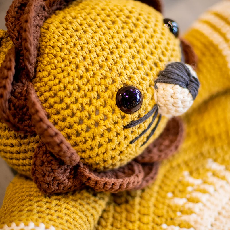 Häkelpaket für eine Kuscheldecke „Löwe“