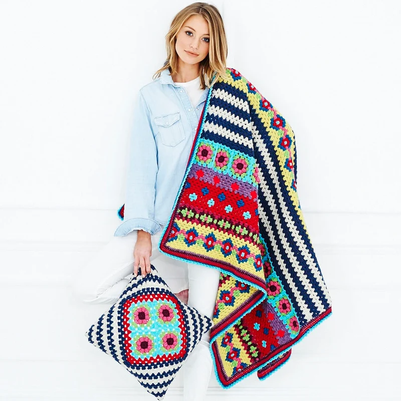 Häkelanleitung Stylecraft Life & Special DK Nr. 9528 Decke und Kissen (digital)