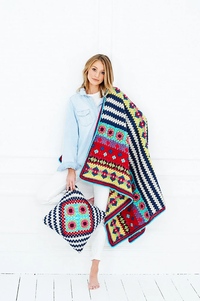 Häkelanleitung Stylecraft Life & Special DK Nr. 9528 Decke und Kissen (digital)