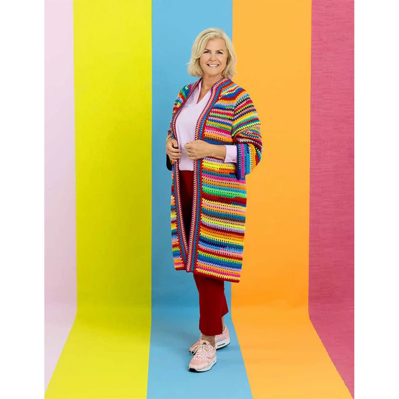 Karin Bloemen – Gestreifte Festweste – Garnpaket