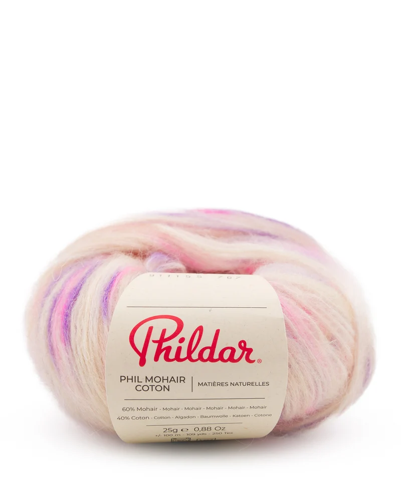 Phildar Phil Mohair Coton 1440 Gelbes Konfetti