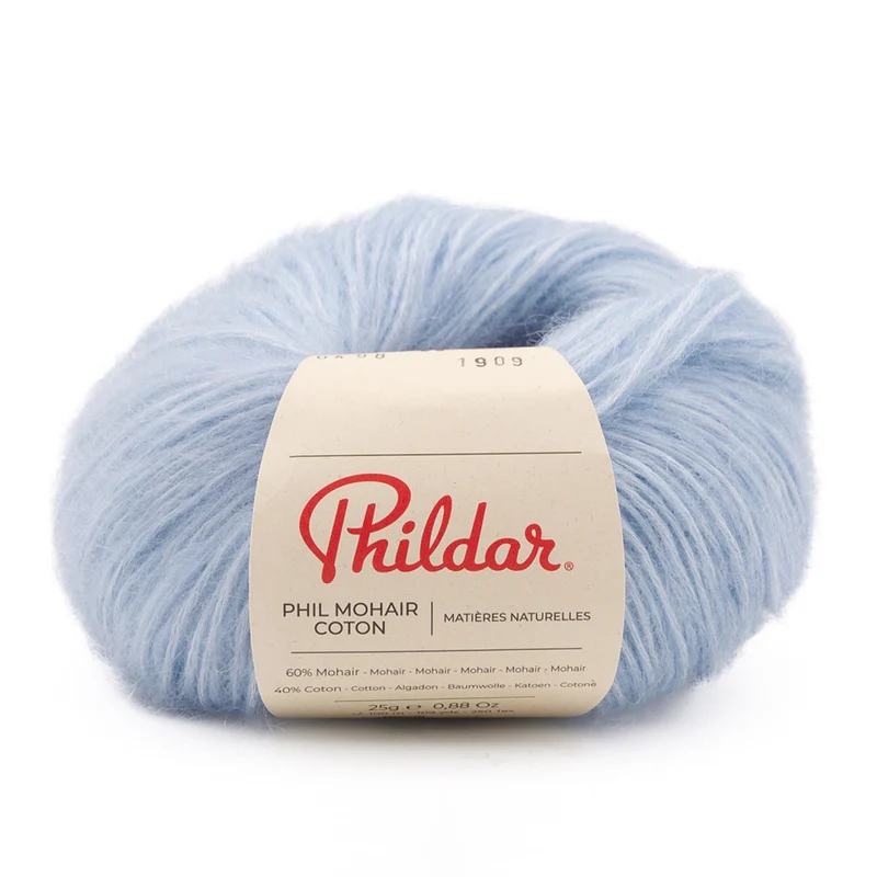 Phildar Phil Mohair Coton 1089 Babyblau