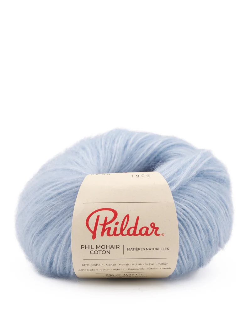 Phildar Phil Mohair Coton 1089 Babyblau