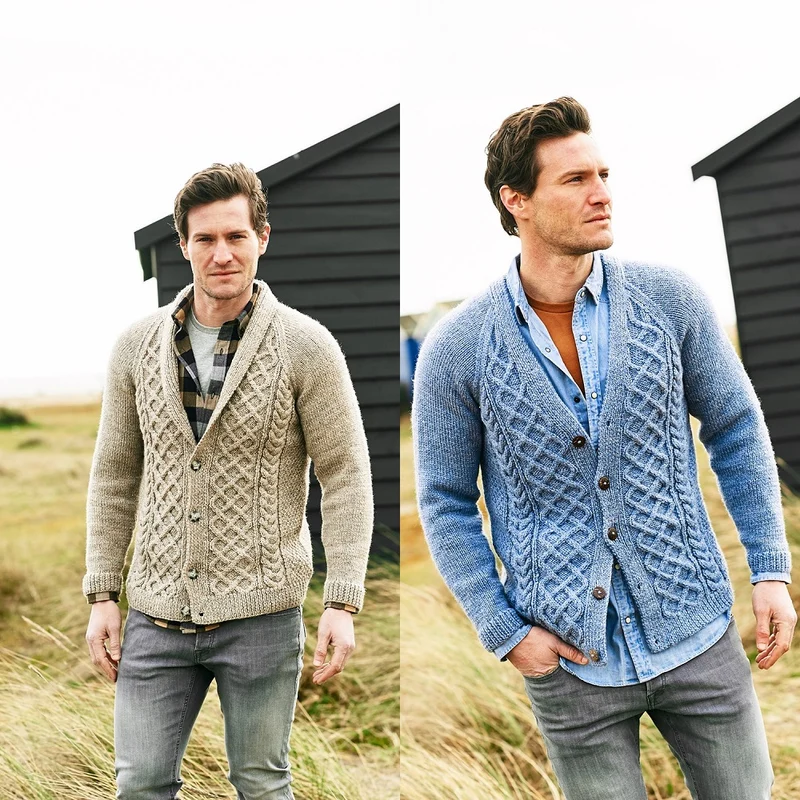 Strickanleitung Stylecraft Highland Heathers Aran Nr. 9876 Herren-Jacken (digital)