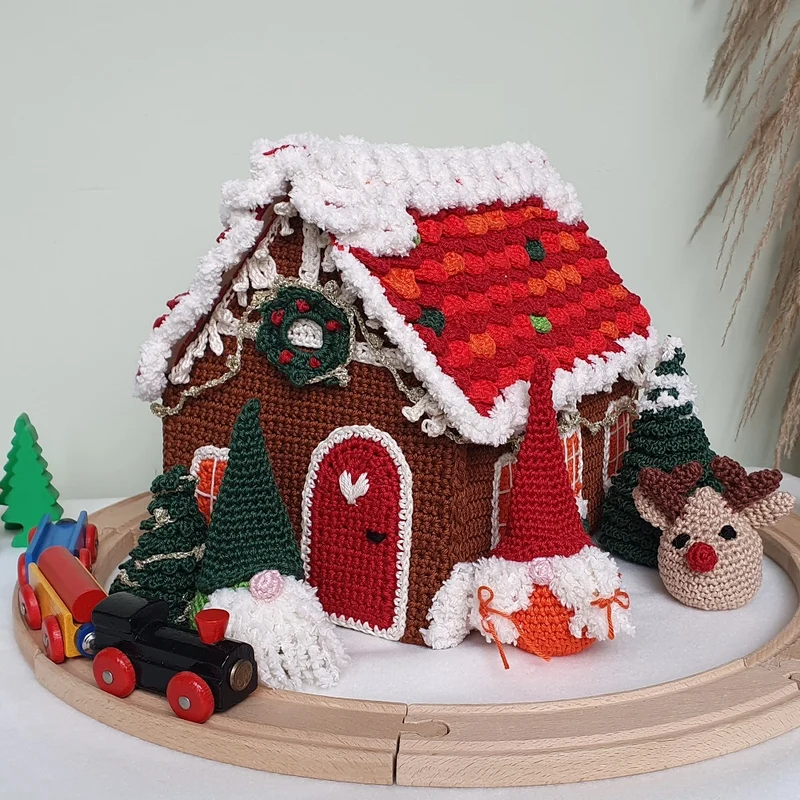 Lebkuchen-Häuschen – Häkelpaket