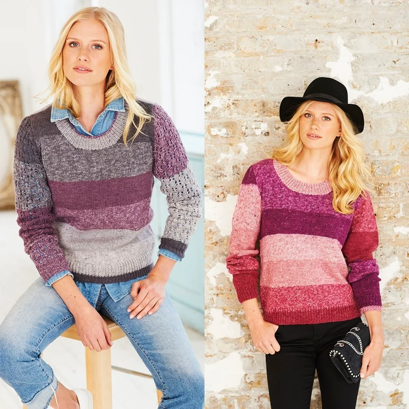 Strickanleitung Stylecraft Batik Swirl DK Nr. 9482 Pullover und Fäustlinge