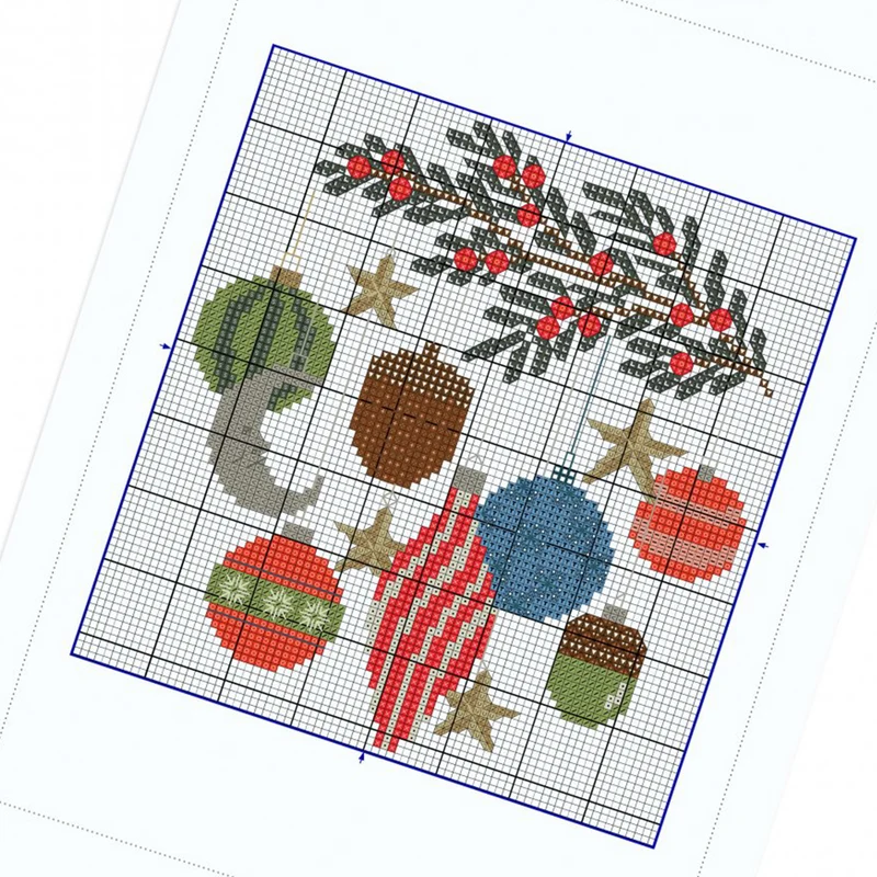 Weihnachtskugeln – Kreuzstich-Stickanleitung (digital)