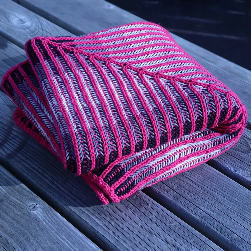 Strickanleitung „Rosa Wolke“ – Decke