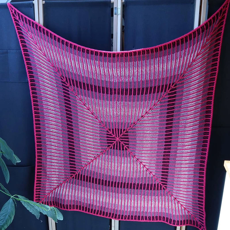 Strickanleitung „Rosa Wolke“ – Decke