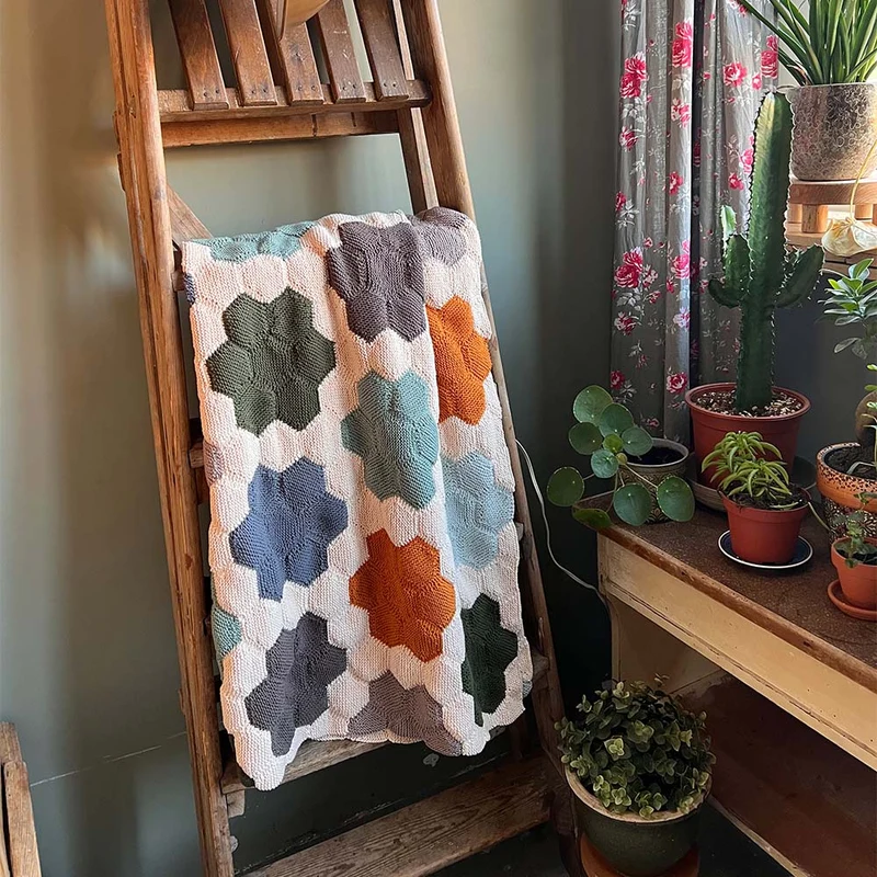 Strickanleitung für eine Blumen-Quiltdecke