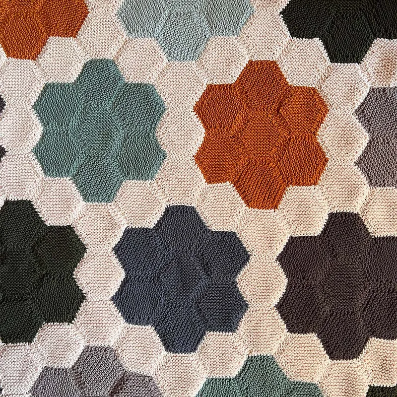 Strickanleitung für eine Blumen-Quiltdecke