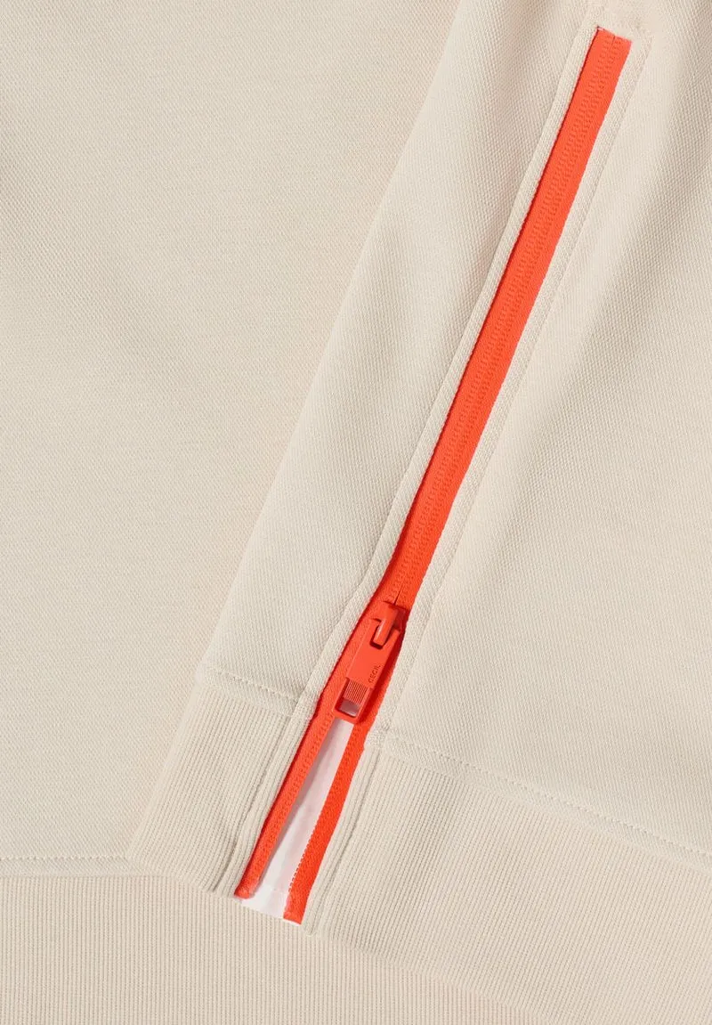 Hoodie mit Zipper-Details
